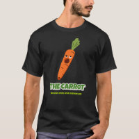 Mens TShirt Black "La zanahoria frunce" cita graci