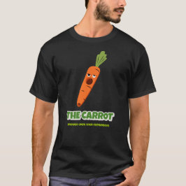 Camiseta Mens TShirt Black "La zanahoria frunce" cita graci