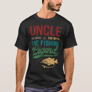 Camiseta Mens Uncle Man Myth Fishing Legend Funny Fishing