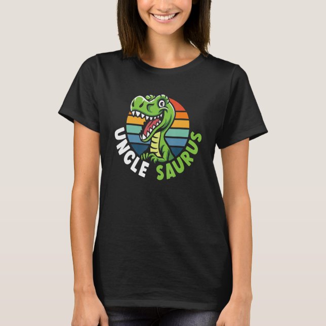 Camiseta Mens Unclesaurus Uncle Saurus Rex Dinosaur Matchin (Anverso)