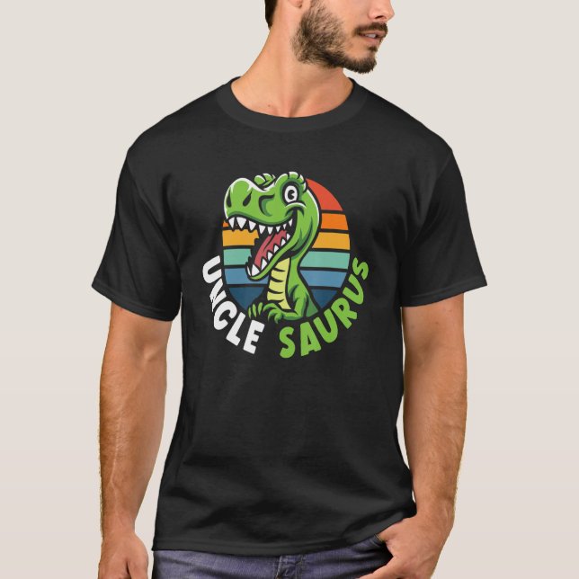 Camiseta Mens Unclesaurus Uncle Saurus Rex Dinosaur Matchin (Anverso)
