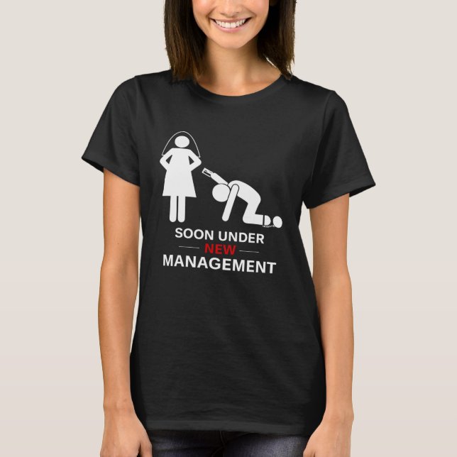 Camiseta Mens Under New Managemen Groom Bachelor Party (Anverso)