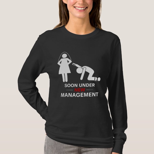 Camiseta Mens Under New Managemen Groom Bachelor Party (Anverso)