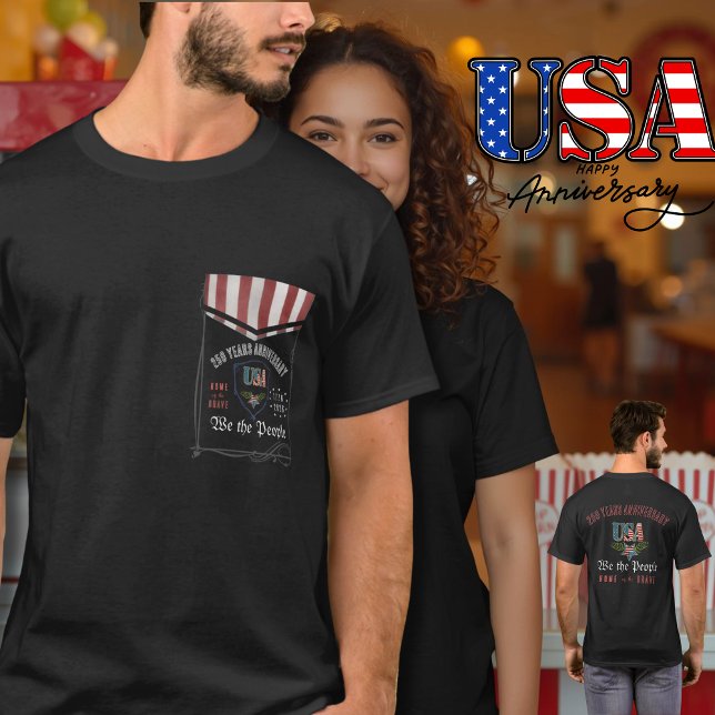 Camiseta Men's US 250 We the People Pocket-Style Patriotic  (Men's US 250 We the People Pocket-Style Patriotic T-Shirt)