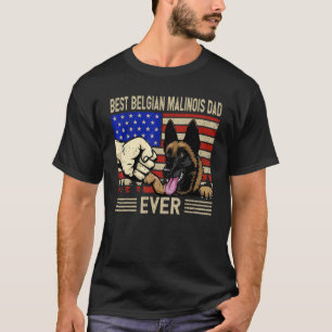 Camiseta Mens Us Bandera Mejor Belga Malinois Papá 4 De Jul