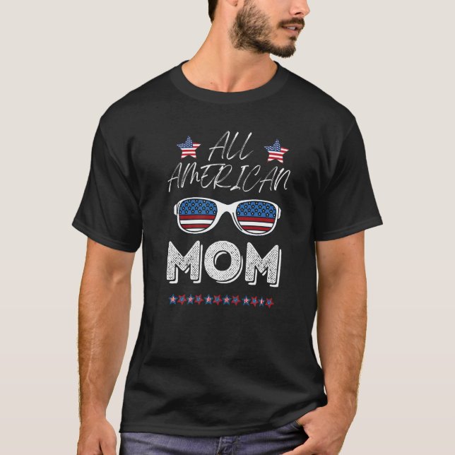 Camiseta Mens Usa 4 De Julio Gran Mamá Americana (Anverso)