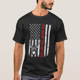 Camiseta Mens USA Bandera Mejor Paso Buckin Papá Nunca Vena