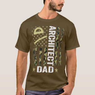 Camiseta Mens USA Flag Camoue Architect Dad Patriotic Fathe