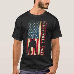 Camiseta Mens Usa Flag Football Dad - Pittsburgh Lineman Fa