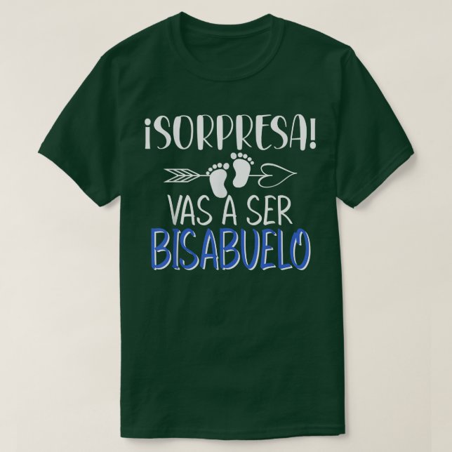 Camiseta Mens Vas A Ser Bisabuelo Sorpresa De Embarazo (Diseño del anverso)