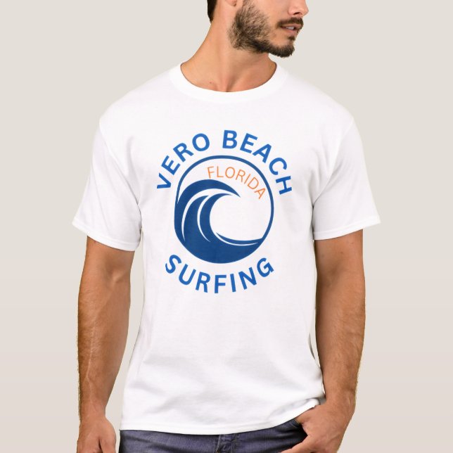 Camiseta Men's Vero Beach Florida Surfing T-Shirt (Anverso)