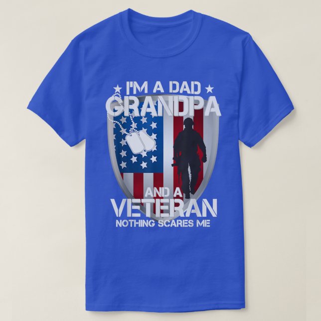 Camiseta Mens Veteran s For Men Im A Dad Grandpa Veteran US (Diseño del anverso)
