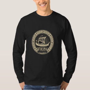 Camiseta Mens Viaje Dragón Barco Valhalla Norse Mythology