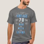 Camiseta Mens Vintage 70th birthday t for him aged 70 years<br><div class="desc">Mens Vintage 70th birthday t for him aged 70 years old tee  .This is 70th birthday decorations gifts for your dad,  papa,  grandpa,  uncle,  godfather,  husband who were born in 1952 or turning 70 years old in january february march april may june july august september october november december 1952.</div>