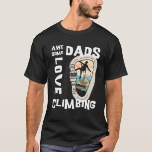 Camiseta Mens Vintage Climbing Carabiner Awesome Dads Love