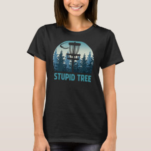 Camiseta Mens Vintage Disk Golf Funny Stupid Tree Frisbee G