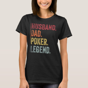Camiseta Mens Vintage Husband Dad Leyenda De Póquer Para Pa