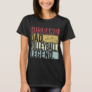 Camiseta Mens Vintage Husband Dad Volleyball Leyball Fun Fu