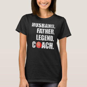 Camiseta Mens Vintage Husband Padre Leyend Croquet Coach F