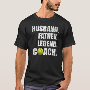 Camiseta Mens Vintage Husband Padre Leyenda entrenador de s