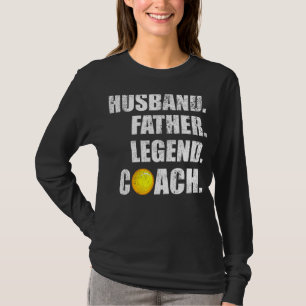 Camiseta Mens Vintage Marido Padre Leyenda Lacrosse Entrena
