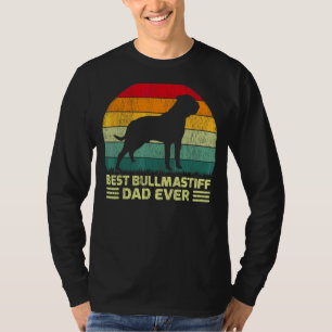 Camiseta Mens Vintage Mejor Bullmastiff Papá de siempre D d