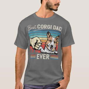 Camiseta Mens Vintage Mejor Corgi Dad Gracioso Perro Perro 