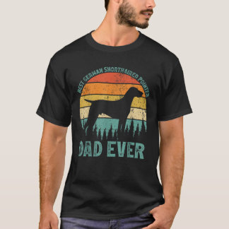 Camiseta Mens Vintage Mejor Corto Alemán Puntero Dad E
