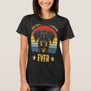 Camiseta Mens Vintage Mejor Doberman Pinscher Dad Nunca Dob