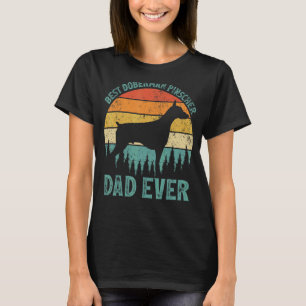 Camiseta Mens Vintage Mejor Doberman Pinscher Dad Siempre F