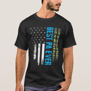Camiseta Mens Vintage Mejor Pa Camo American Flag Distr
