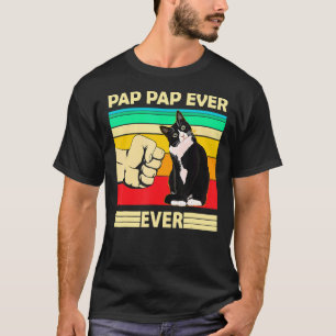 Camiseta Mens Vintage Mejor Pap De Gato Jamás Bump Fit Cat