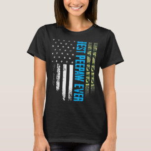 Camiseta Mens Vintage Mejor Peepaw Nunca Camo Bandera Ameri