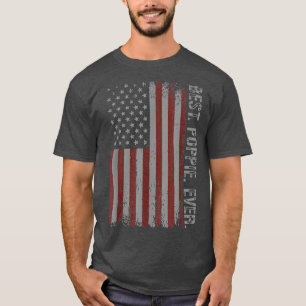 Camiseta Mens Vintage Mejor Poppie Padre De Bandera Estadou