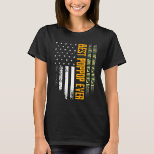 Camiseta Mens Vintage Mejor Poppop Ever Camo Bandera Americ