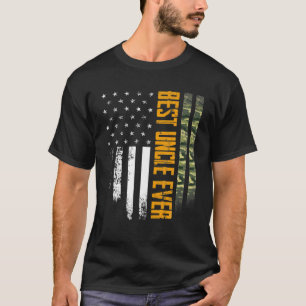 Camiseta Mens Vintage Mejor Tío Jamás Camo Bandera American