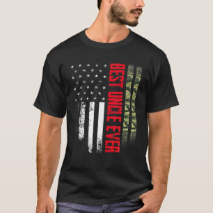 Camiseta Mens Vintage Mejor Tío Jamás Camo Bandera American