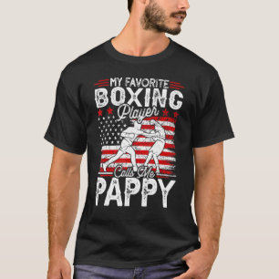 Camiseta Mens Vintage Mi jugador de boxeo favorito me llama