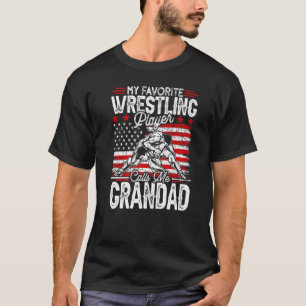 Camiseta Mens Vintage Mi jugador favorito de lucha libre me