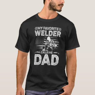 Camiseta Mens Vintage Mi Soldador Favorito Me Llama Dad Wel