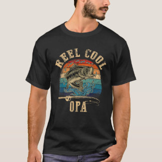 Camiseta Mens Vintage Reel Guay Opa Pescado Pescador Pescad
