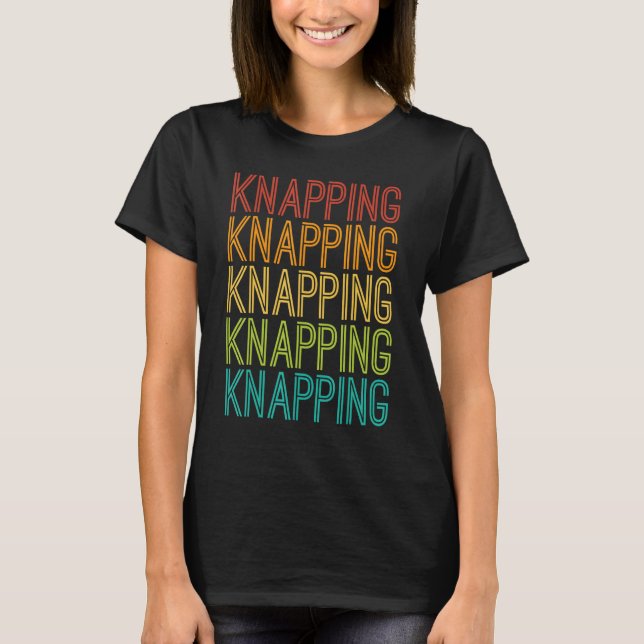Camiseta Mens Vintage Retro Knapping (Anverso)