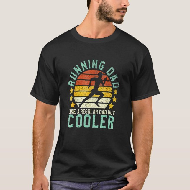 Camiseta Mens Vintage Running Dad Run (Anverso)
