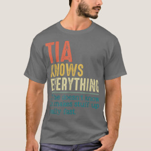 Camiseta Mens Vintage Tia Knows Everything Funny For Father