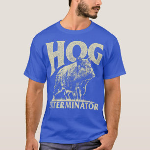 Camiseta Mens Vintage Wild Pig Hunt Hunting Hog Exterminato