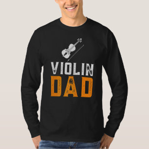 Camiseta Mens Violin Dad Teacher de la orquesta musical Vio
