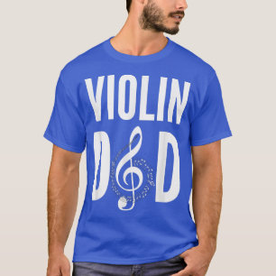 Camiseta Mens Violin papá música treble clef padre del músi