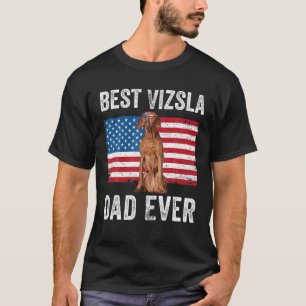 Camiseta Mens Vizsla Dad Bandera Americana Vizsla Dog Lover