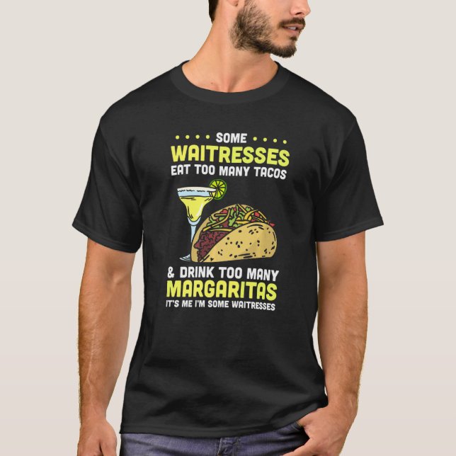 Camiseta Mens Waiter Waitress Server Trabaja En Gastronomía (Anverso)