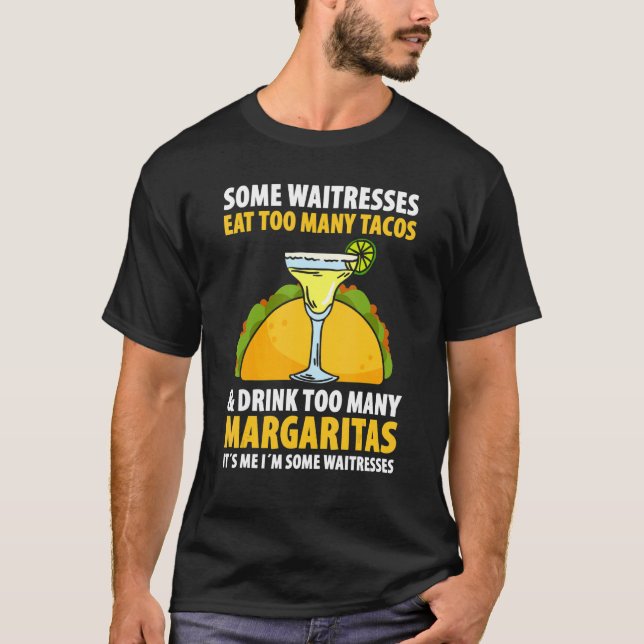 Camiseta Mens Waiter Waitress Server Trabaja En Gastronomía (Anverso)